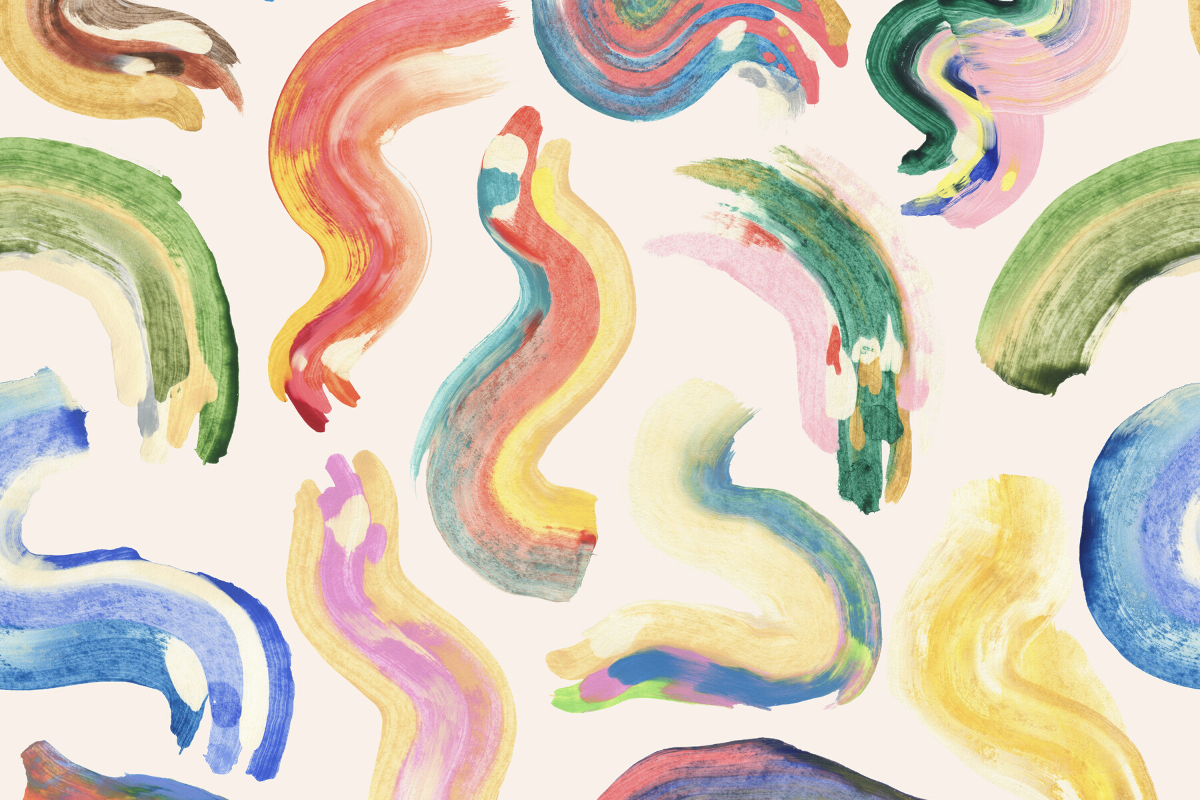 Picture of artistic paint swirls.