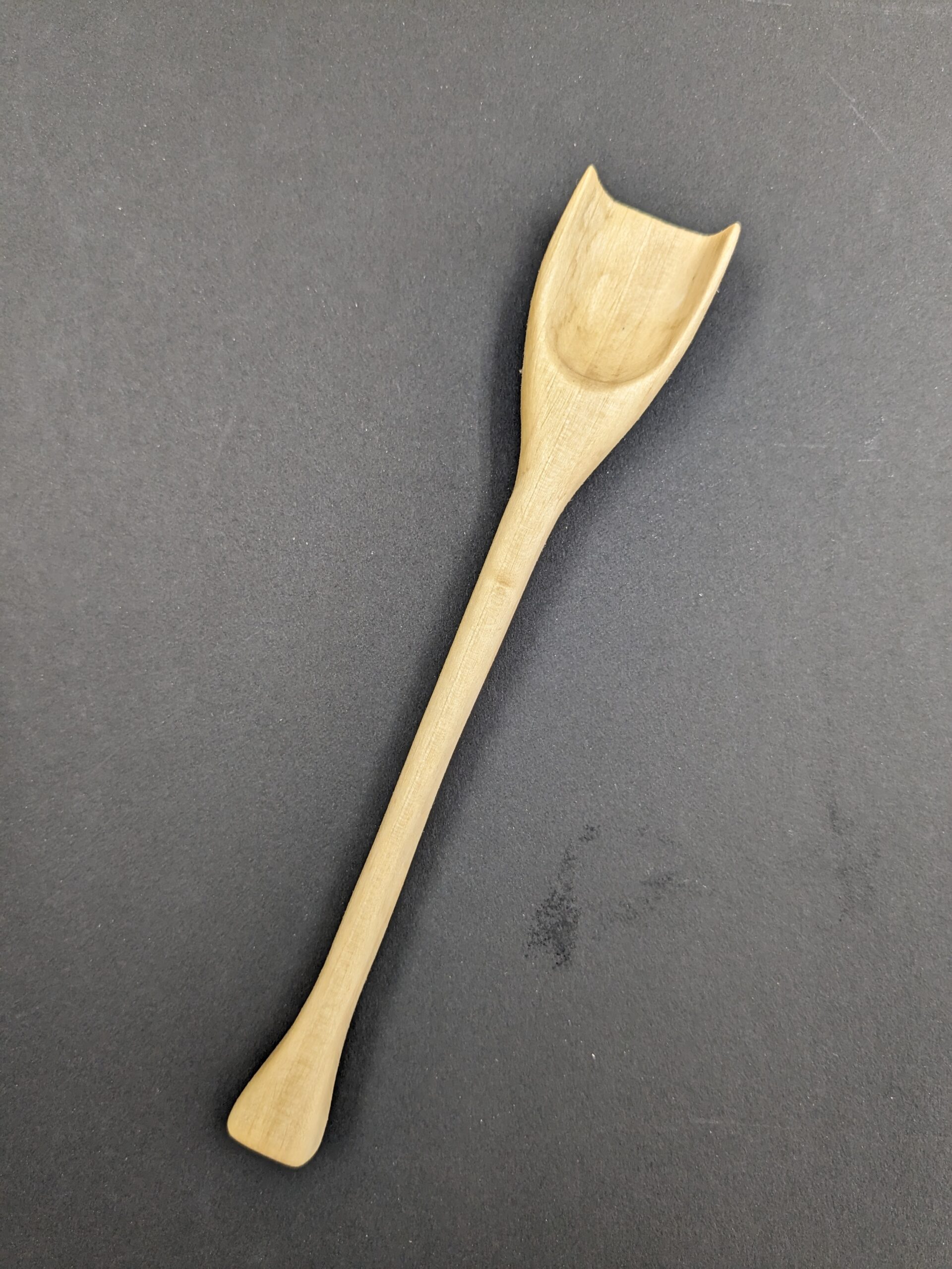 Woodcarving: Spoonmaking Operation ART Class. Example of 1 wood carved spoon.
